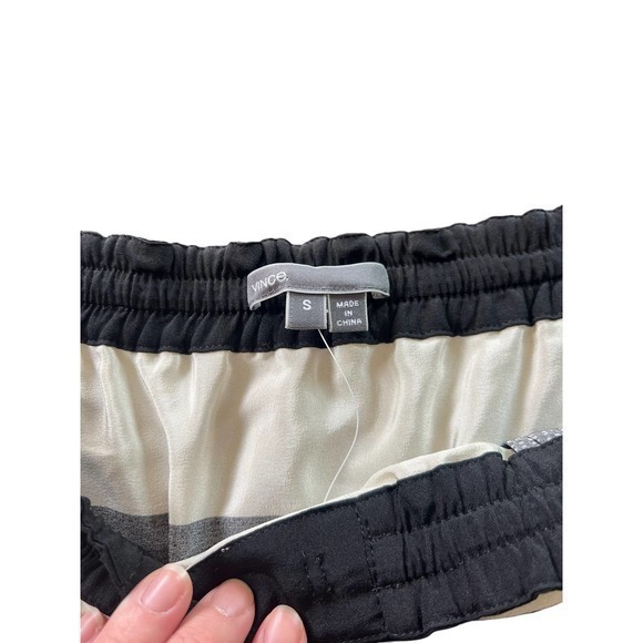Vince Mixed Stripe‎ Print Silk Shorts NEW Size S - Picture 2 of 6
